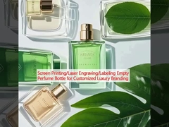 স্ক্রিন প্রিন্টিং / লেজার খোদাই / লেবেলিং কাস্টমাইজড বিলাসবহুল ব্র্যান্ডিং জন্য খালি সুগন্ধি বোতল