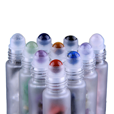 10ml Roller Bottle Perfume Refillable Empty Roll On Containers Natural Semiprecious Stones Gemstone Roller Ball