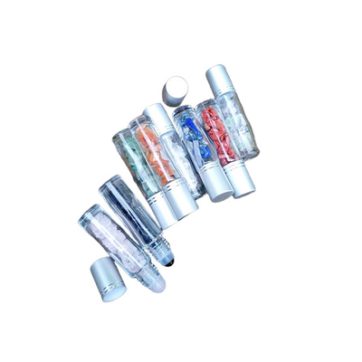10ml Roller Bottle Perfume Refillable Empty Roll On Containers Natural Semiprecious Stones Gemstone Roller Ball