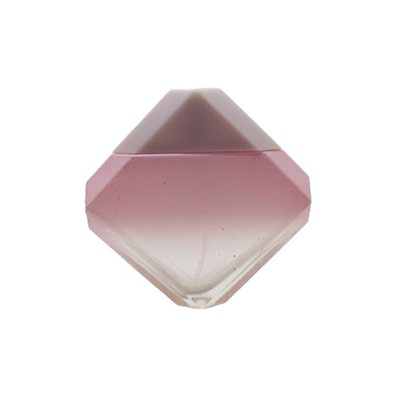 Pink Square Glass Perfume Bottles 100ml With Full Around Printing Surface