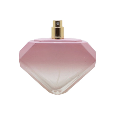 Pink Square Glass Perfume Bottles 100ml With Full Around Printing Surface