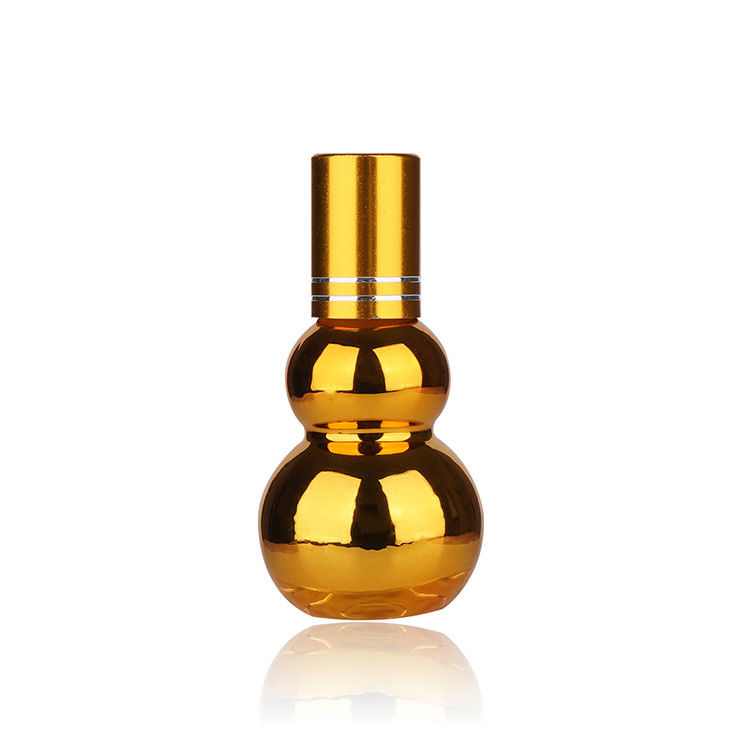‌Luxury UV Golden Gourd Shape Metal Roller Ball Essential Oil Empty Roller Bottles 50ml 100ml